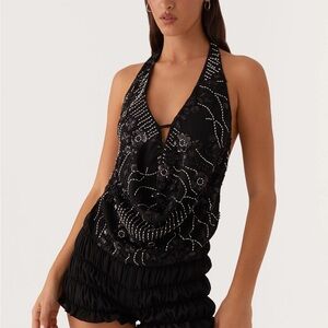 NWT PepperMayo Gail Halter Neck Top